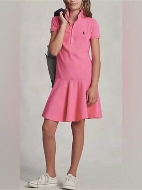 Polo by Ralph Lauren Girls' Pink Polo Dress (Size: M 8-10)